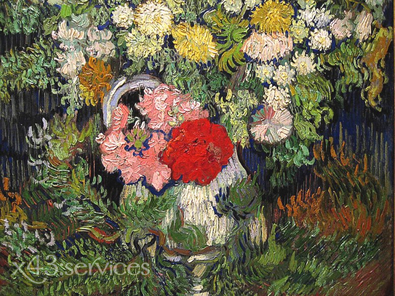 Vincent van Gogh - Blumen in einer Vase - zum Schließen ins Bild klicken